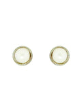 14 KT Children's deluxe trim pearl earrings 5mm.