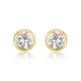 14 KT Baby CZ's screw back earrings Yellow
