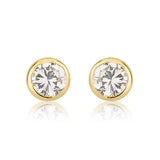 14 KT Baby CZ's screw back earrings Yellow