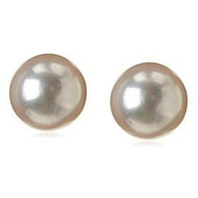 14 KT Children's Pearl 5mm. gold stud earrings