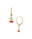 14 KT GP Children's Strawberry dangle back earrings