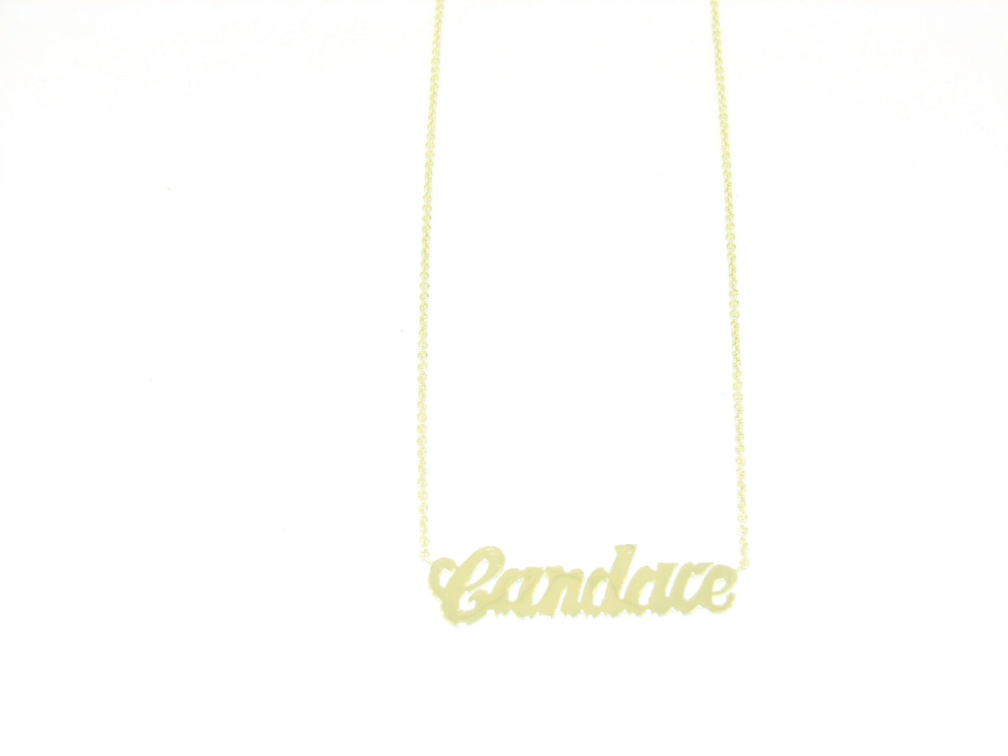 14 KT Script Multi name necklace