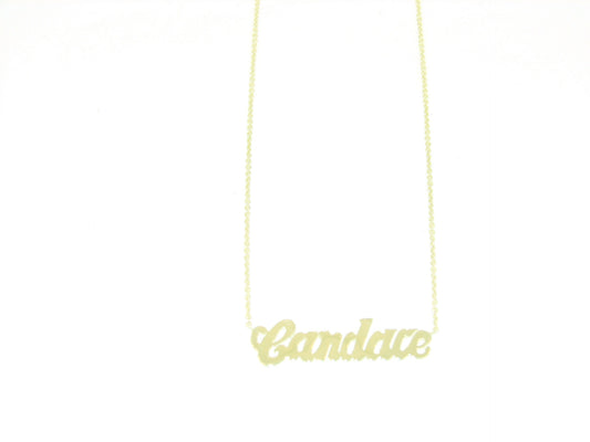 14 KT Script Multi name necklace