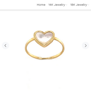 14 KT Heart Ring