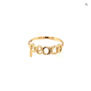 14 KT Peace Ring