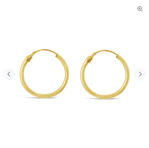 14 KT Children's Endless hoop earrings