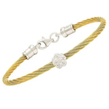 Diamond flower symbol children's bangle bracelet