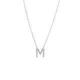 Sterling Big Kid Diamond Letter Necklace