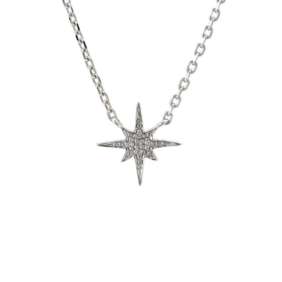 Sterling Diamond North Star Necklace