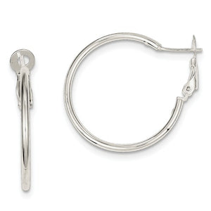 Sterling Silver Teen hoop earrings 25mm.