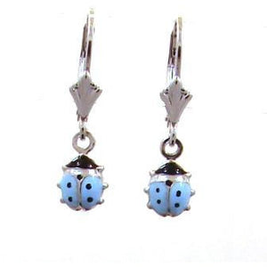 Sterling Children's ladybug  earrings