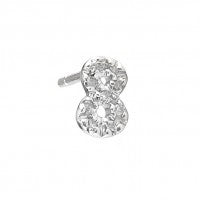 Sterling Diamond number earrings singles "8"