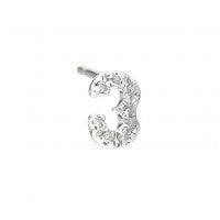 Diamond number earrings singles "3"