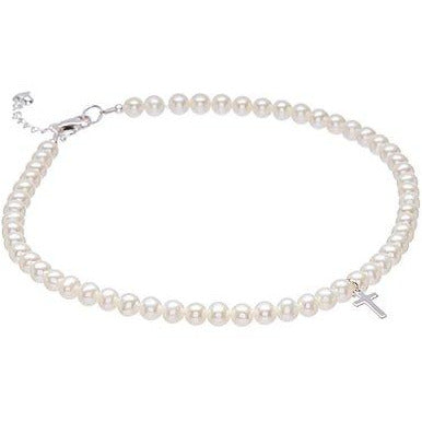 Children's Pearl cross necklace