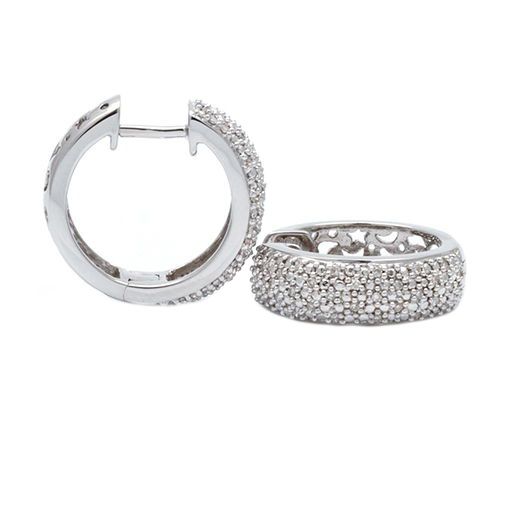 Sterling Silver Diamond Chunky Huggie Kids + Adult Options