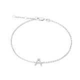 Sterling Silver Diamond Letter bracelet