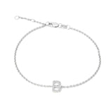 Sterling Silver Diamond Letter bracelet