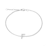 Sterling Silver Diamond Letter bracelet