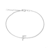 Sterling Silver Diamond Letter bracelet