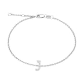 Sterling Silver Diamond Letter bracelet