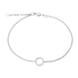 Sterling Silver Diamond Letter bracelet