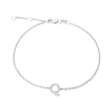 Sterling Silver Diamond Letter bracelet