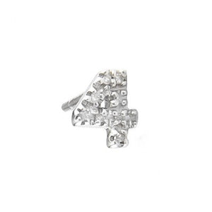 Diamond number earrings singles "4"