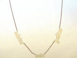 14 KT Name Necklace with diamonds