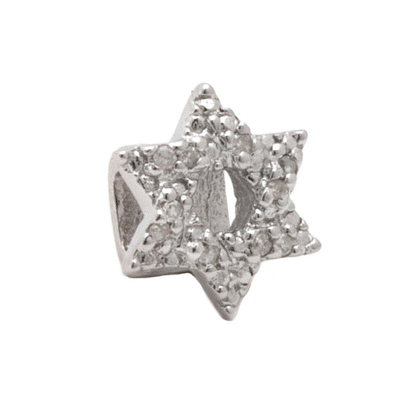 Slider diamond charm Star of David