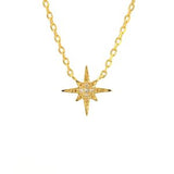 Sterling Silver Happy Star diamond necklace