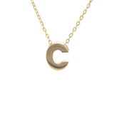 Gold Letter Initial Necklace c