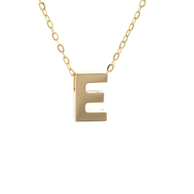 Gold Letter Initial Necklace e