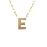 Gold Letter Initial Necklace e