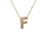 Gold Letter Initial Necklace f