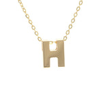 Gold Letter Initial Necklace h