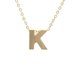 Gold Letter Initial Necklace k