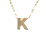 Gold Letter Initial Necklace k