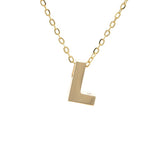 Gold Letter Initial Necklace l