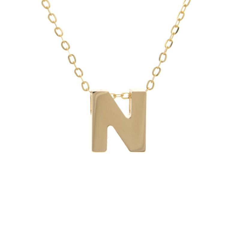 Gold Letter Initial Necklace n
