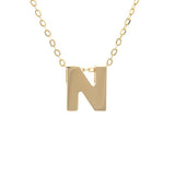 Gold Letter Initial Necklace n