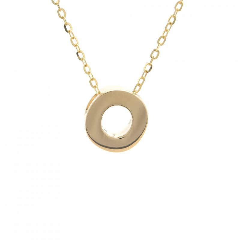 Gold Letter Initial Necklace o