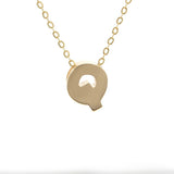 Gold Letter Initial Necklace q