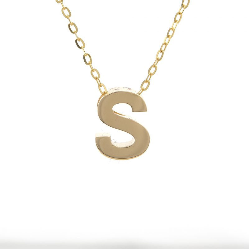 Gold Letter Initial Necklace s