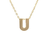 Gold Letter Initial Necklace u
