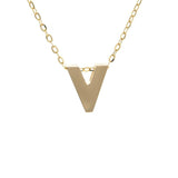 Gold Letter Initial Necklace v